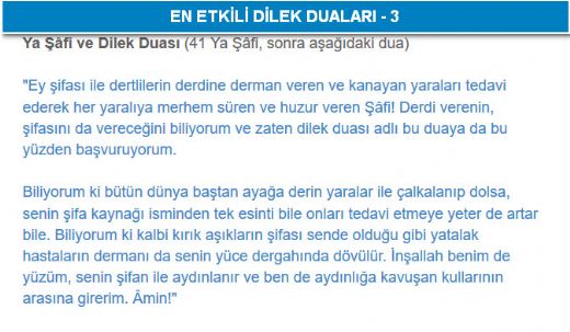 Dilek Ve stek Dualar